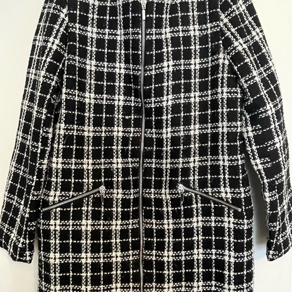Carolina Belle Montreal Women's Black Plaid Long Blazer | Size XS - Picture 5 of 9